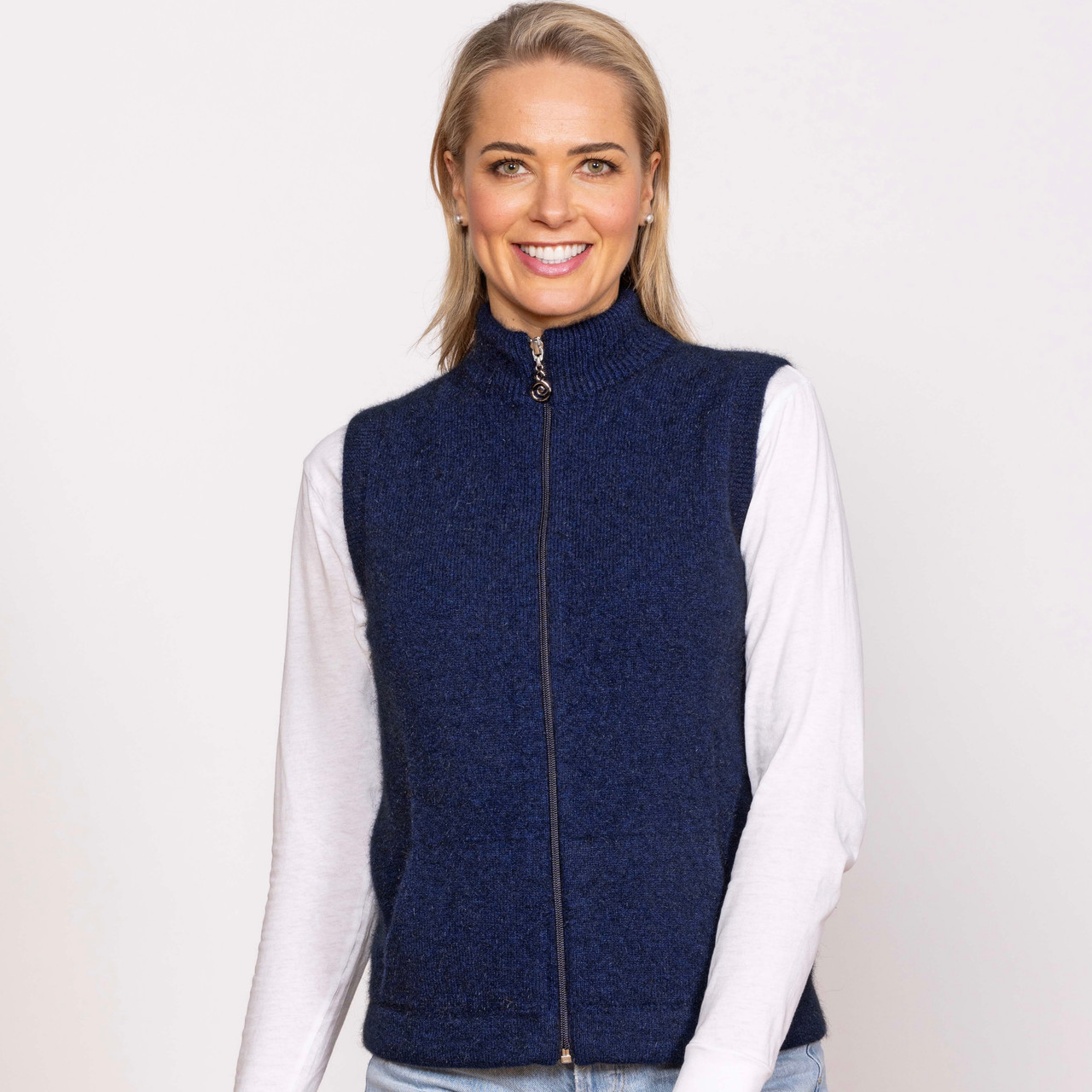 Merino Wool and Possum Fur Zipped Vest
