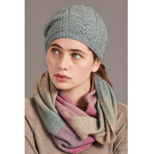 McDonald - Merino & Possum Cable Beret (6020)Mint McDonald - Merino & Possum Cable Beret (6020)Mint