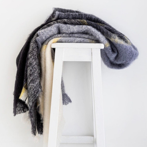 Artic mohair blankets on chair