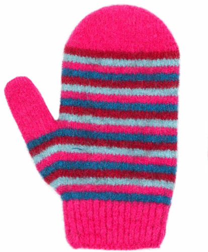 Child's Merino -possum mitten in Peony  Child's Merino -possum mitten in Peony