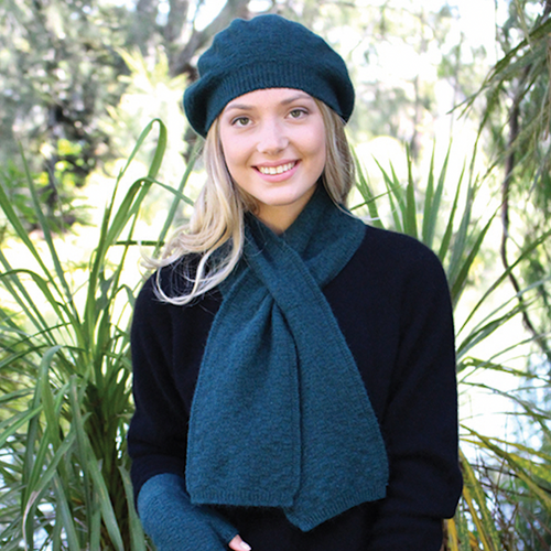 Tasman Merino and possum dash beret in colour  Tasman Merino and possum dash beret in colour