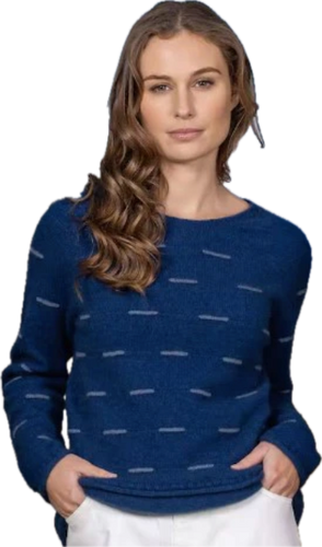 Noble Wilde - Merino & Possum Morse Code Crew Sweater (Sale) Noble Wilde - Merino & Possum Morse Code Crew Sweater (Sale)