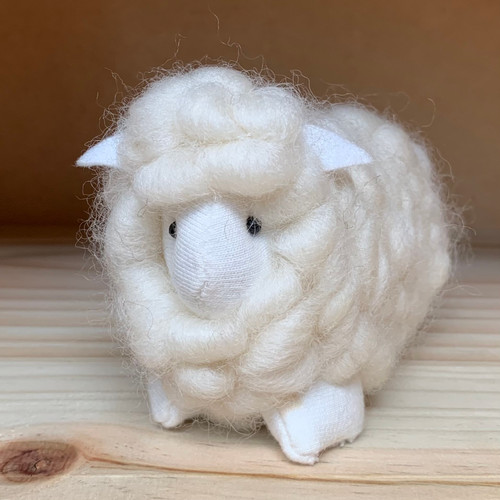 Rozcraft - Assorted Soft Souvenir Toy / White Tiny Loopy Wool Sheep