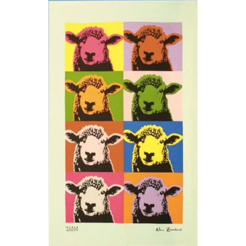 Derek Assorted Souvenir Tea Towels - Pop Art Sheep