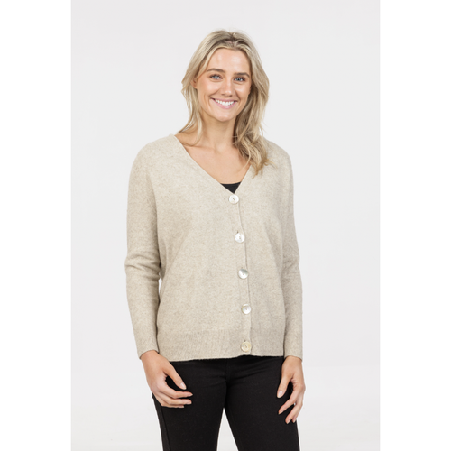 Native World - Merino & Possum Relaxed Cardigan (NB851)Natural Native World - Merino & Possum Relaxed Cardigan (NB851)Natural