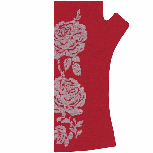 Kate Watts- Printed Merino Glovelets (Red w Cream Vintage Rose Print) Kate Watts- Printed Merino Glovelets (Red w Cream Vintage Rose Print)