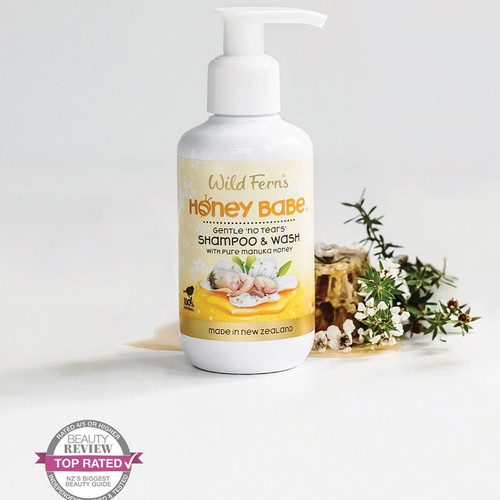 Wild Fern's Honey Babe - Shampoo & Wash No Tears with Manuka Honey (140ml)
 A gentle no tears formula to ensure gentle moisturizing and cleansing for baby. 
Wild Fern's Honey Babe - Shampoo & Wash No Tears with Manuka Honey (140ml)
 A gentle no tears formula to ensure gentle moisturizing and cleansing for baby.