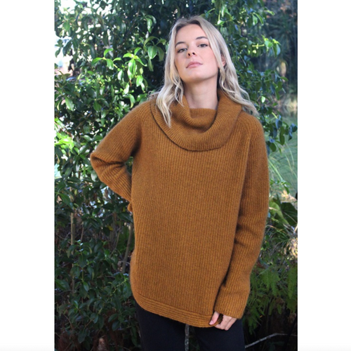 Lothlorian - Stratus Cowl Neck Jumper (9784)Gold  Lothlorian - Stratus Cowl Neck Jumper (9784)Gold
