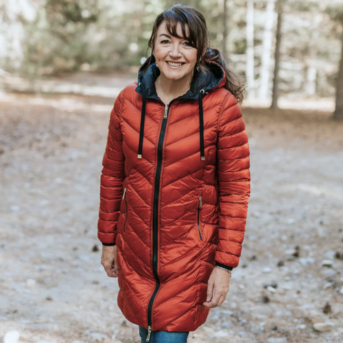 Moke - Arnie Reversible Packable Down Coat (ARNIENEW)Black/ Intense Rust Moke - Arnie Reversible Packable Down Coat (ARNIENEW)Black/ Intense Rust