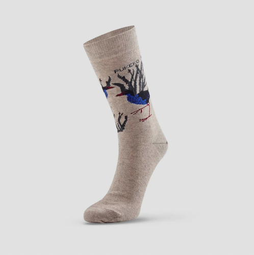 Duthie and Bull - Possum - Merino Pukeko Sock  Duthie and Bull - Possum - Merino Pukeko Sock