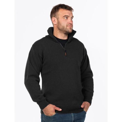 MKM - 100% Wool Northwester w/ Suede Patches (MS1742) Coal MKM - 100% Wool Northwester w/ Suede Patches (MS1742) Coal