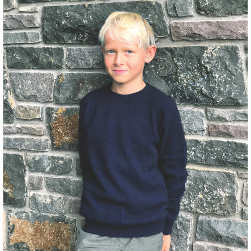 Cosy Kiwi - Merino & Possum Kids Plain Crew Neck Jumper (CK705)