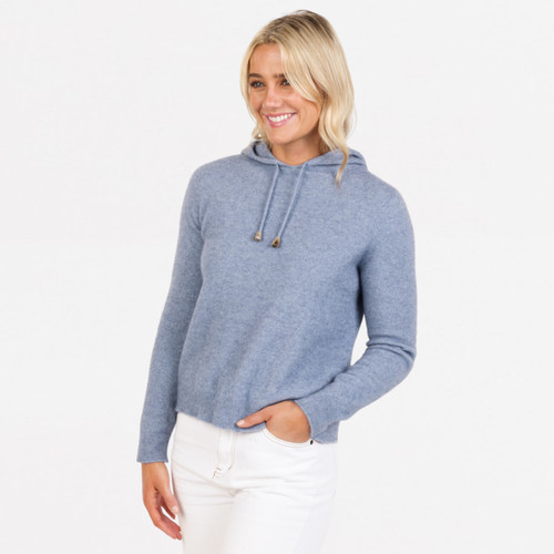 Native World - Merino & Possum Cropped Hoodie (NB888) Crystal Native World - Merino & Possum Cropped Hoodie (NB888) Crystal