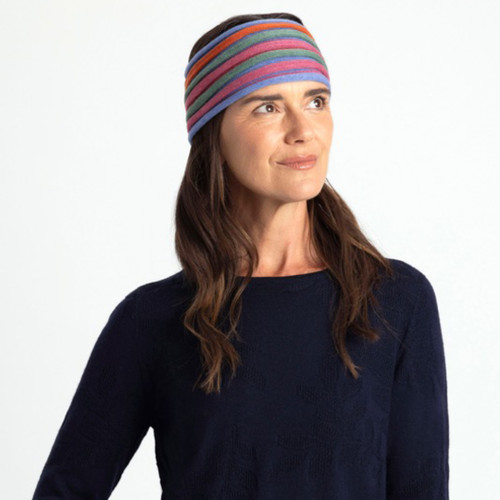 Royal Merino - Multi Stripe Headband (RM2415) in the colour Marble. 