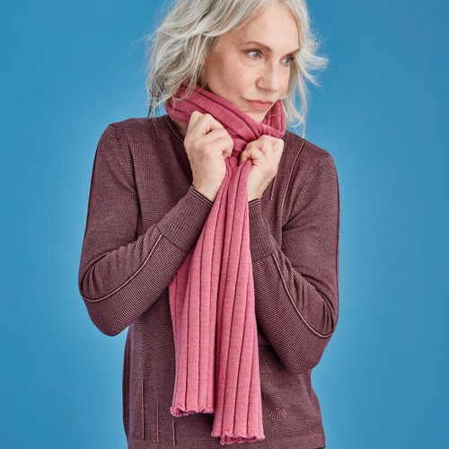 Royal Merino - 100% Merino Rib Scarf (RM3031) Azalea Royal Merino - 100% Merino Rib Scarf (RM3031) Azalea