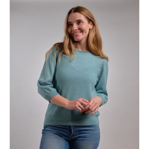 Country Laine - Merino 3/4 Sleeve Yoke Jumper (CL0060) Country Laine - Merino 3/4 Sleeve Yoke Jumper (CL0060)