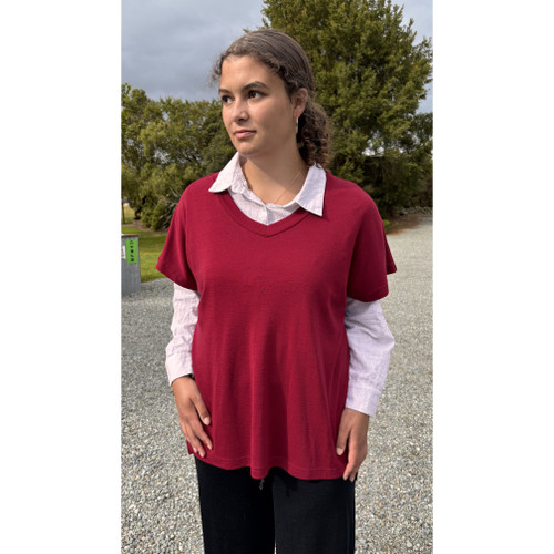 Bay Road Merino - Sonnet Tee (BR896)Bordeaux