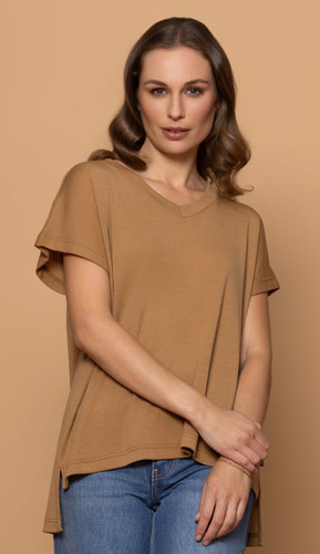 Bay Road Merino - Sonnet Tee (BR896)Caramel