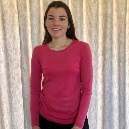 Flamingo colour crew neck top