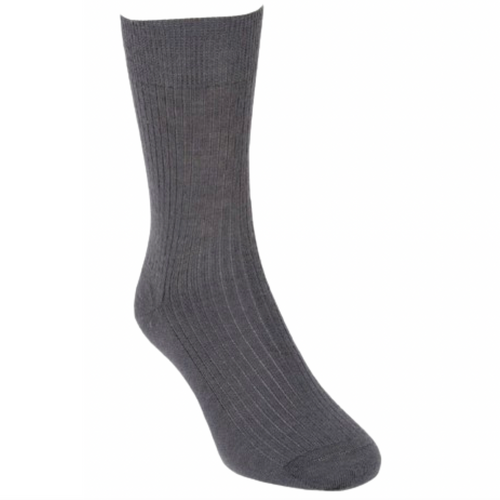 A single grey Lothlorian woman’s merino & lambswool dress sock.