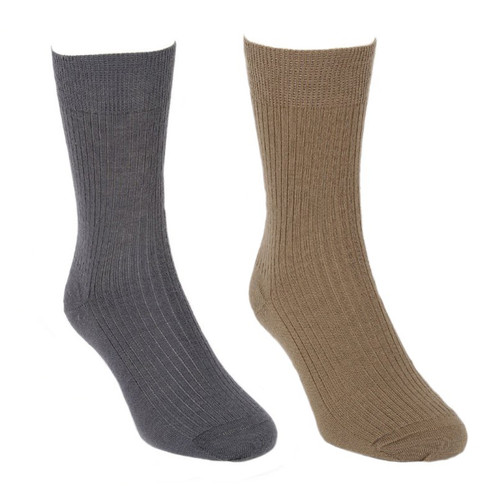 A pair of different coloured Lothlorian woman’s merino & lambswool dress socks. A pair of different coloured Lothlorian woman’s merino & lambswool dress socks.