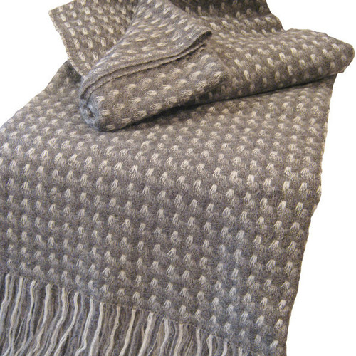 Stansborough Kauri Dark Grey Wool Throw Stansborough Kauri Dark Grey Wool Throw