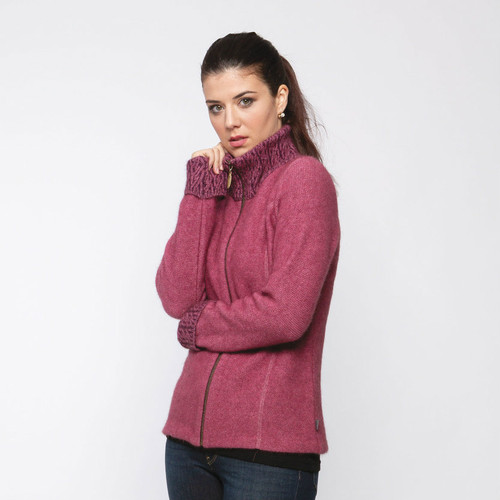 Possum Two Tone Jacket (KO476)-Rose/Grape