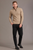 McDonald - Possum & Merino Cable Jersey with Contrast Trim-Mocha