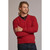 McDonald - Possum & Merino Rack Stitch V Neck Jersey (6601)Red
