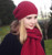 Beanie and scarf in colour Raspberry Beanie and scarf in colour Raspberry
