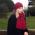 Raspberry colour scarf and beanie Raspberry colour scarf and beanie