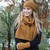 Gold scarf and beanie