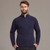McDonald - Possum & Merino Short Zip Rib Sleeve Sweater (M620) Navy 