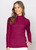 Bay Road Merino - Willow Turtle Neck Top (Sale) (BR718-SALE) in the colour Cerise.