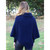Zinity - Merino & Possum Cowl Neck Poncho - Midnight Zinity - Merino & Possum Cowl Neck Poncho - Midnight