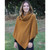 Zinity - Merino & Possum Cowl Neck Poncho - Gold Zinity - Merino & Possum Cowl Neck Poncho - Gold