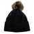 Koru Merino - Possum Fur Pom Pom Beanie (KO2013)Black/Snowtip