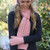 Beanie, scarf and gloves in colour Rose Beanie, scarf and gloves in colour Rose
