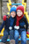 Children in beanies and scarves. Colour Lagoon & Red