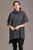 McDonald - Merino & Possum Step Hem Poncho (5030)pewter McDonald - Merino & Possum Step Hem Poncho (5030)pewter