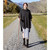 McDonald - Merino & Possum Step Hem Poncho (5030) Charcoal McDonald - Merino & Possum Step Hem Poncho (5030) Charcoal