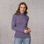 Woman wearing Bay Road Merino - Isabel Polo (BR716) in the colour Orchid