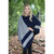Midnight/Silver multicolour cosset poncho