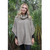 Lothlorian - Merino & Possum Lush Cowl Neck Poncho (9768)Natural  Lothlorian - Merino & Possum Lush Cowl Neck Poncho (9768)Natural