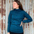 Woman wearing Noble Wilde - Merino & Possum Polo Neck Jersey (NW3172) in the colour Tui 