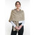 Koru - Merino - Possum Jacquard Wrap (KO554)Nat/Mocha