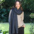 Woman wearing Lothlorian - Merino & Possum Brando Wrap (9993) in the colour Charcoal. 