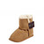Mi Woollies - Infant Snuggs Sheepskin Booties (266-KIDS-SNUGGS) in the colour Walnut