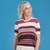 Woman wearing Royal Merino - Variegated Crew T-Shirt (RM3018) in the colour Blush  Woman wearing Royal Merino - Variegated Crew T-Shirt (RM3018) in the colour Blush