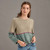 Woman wearing McDonald - Merino & Possum Horizon Jumper (5061-SS2026) in the colour Hydrangea. Woman wearing McDonald - Merino & Possum Horizon Jumper (5061-SS2026) in the colour Hydrangea.